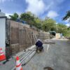 台風1４号前の生コンクリート打設の工事始まります！